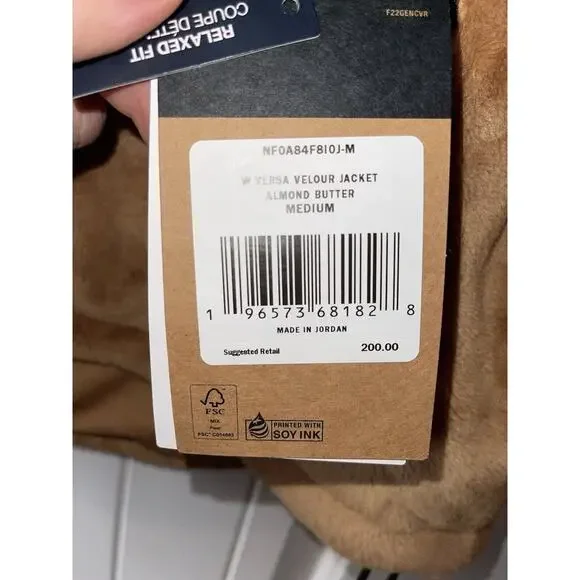 ❗️NWT NORTHFACE wmns W VERSA VELOUR JACKET ALMOND BUTTER MEDIUM❗️ - Picture 2 of 3
